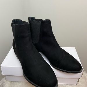 Just Fab Black Chelsea Boots